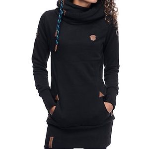 Naketano long black hoodie